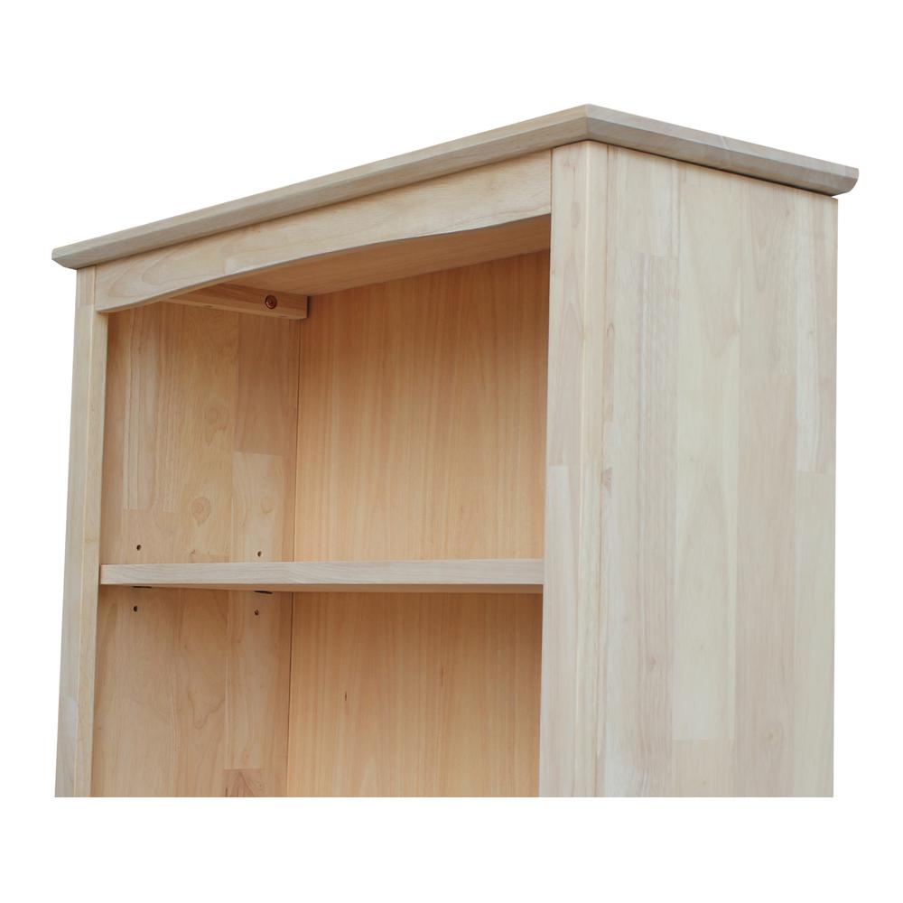 Shaker Bookcase - 72"H, Unfinished. Picture 5