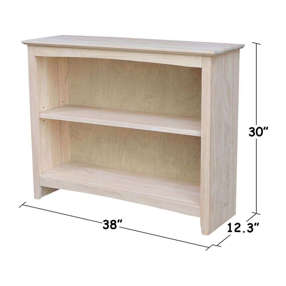 Shaker Bookcase - 30 in H, Unfinished. Picture 7