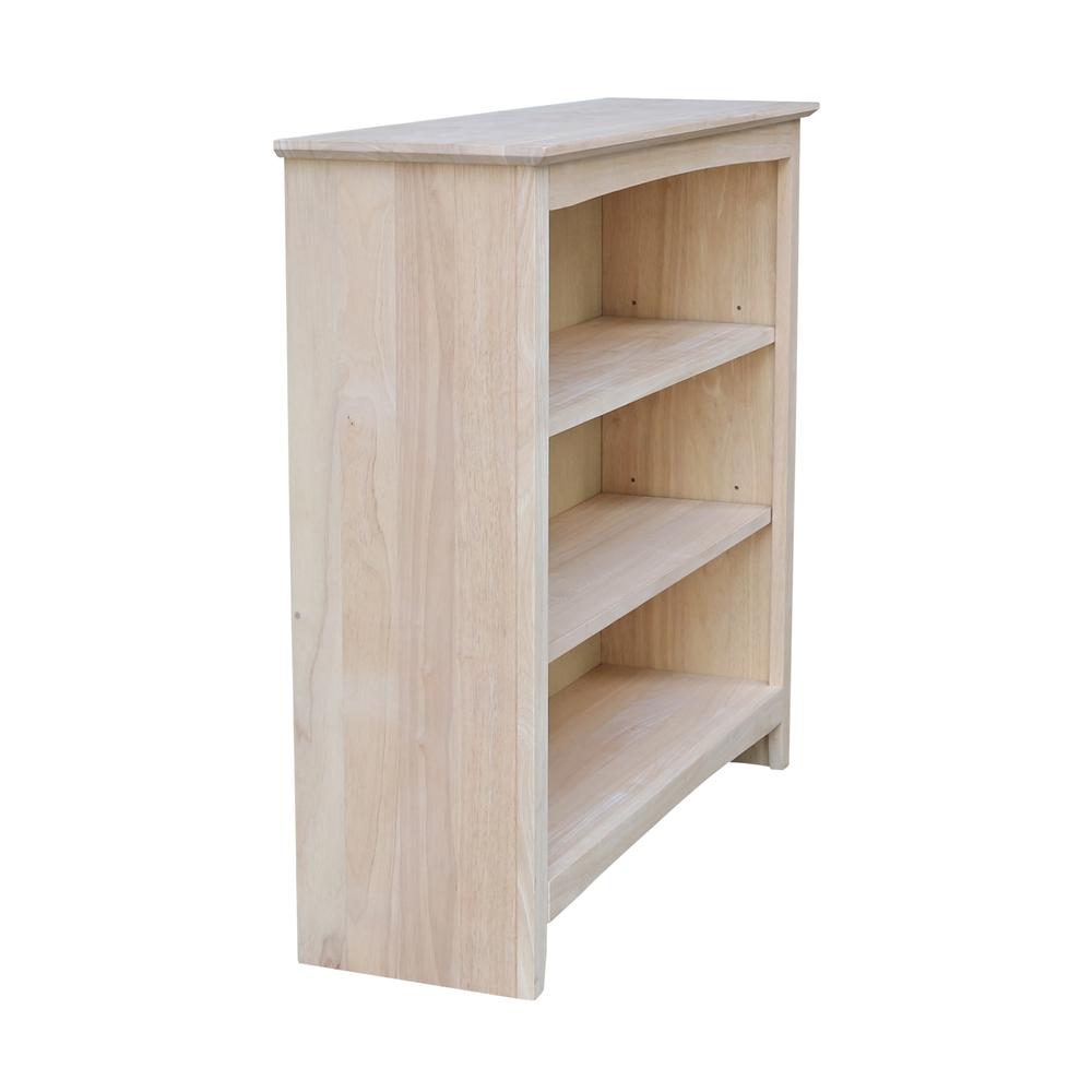 Shaker Bookcase - 36 in H, Unfinished. Picture 3