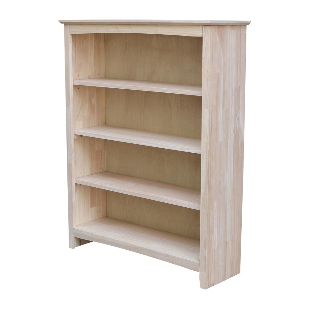 Shaker Bookcase - 48 in H, Unfinished. Picture 1