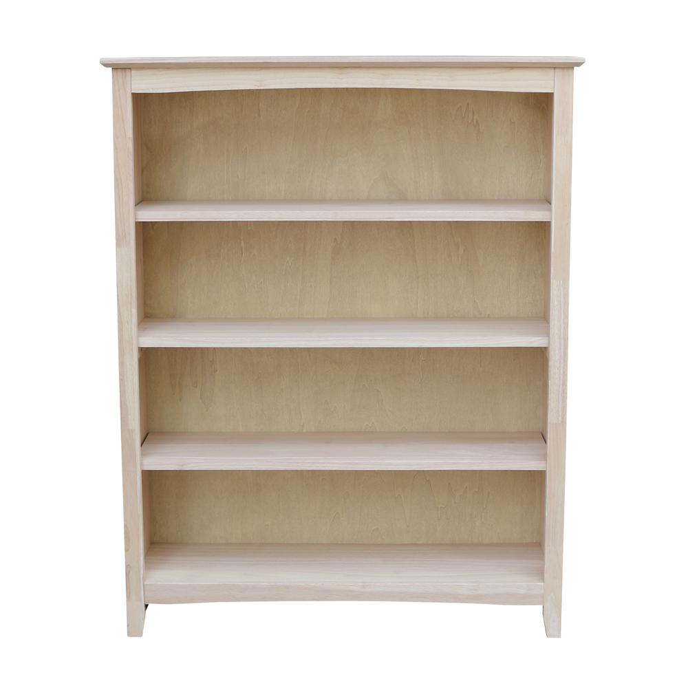 Shaker Bookcase - 48 in H, Unfinished. Picture 2