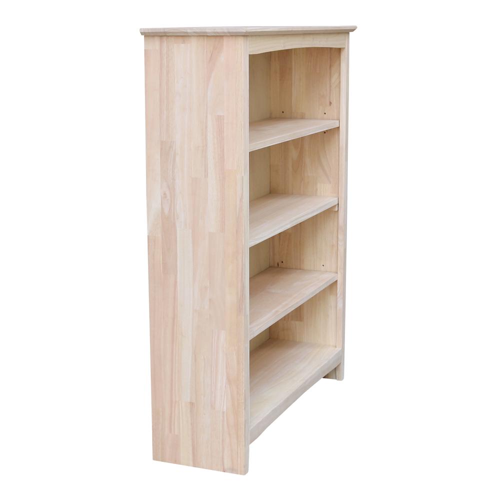 Shaker Bookcase - 48 in H, Unfinished. Picture 3