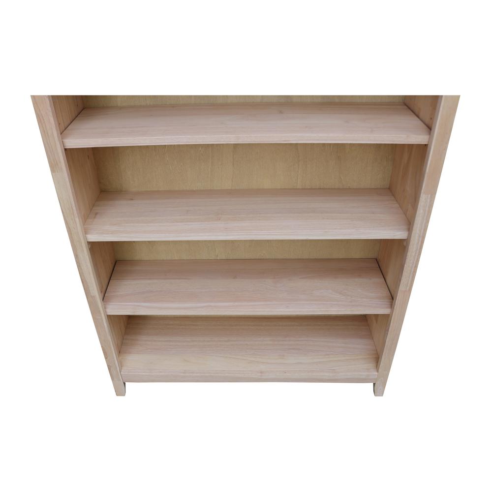 Shaker Bookcase - 48 in H, Unfinished. Picture 5