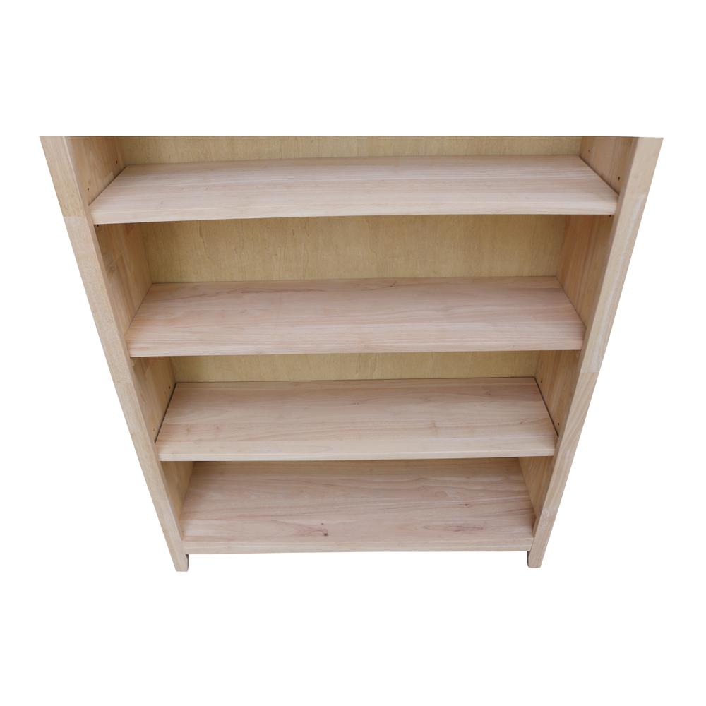 Shaker Bookcase - 60 in H, Unfinished. Picture 5