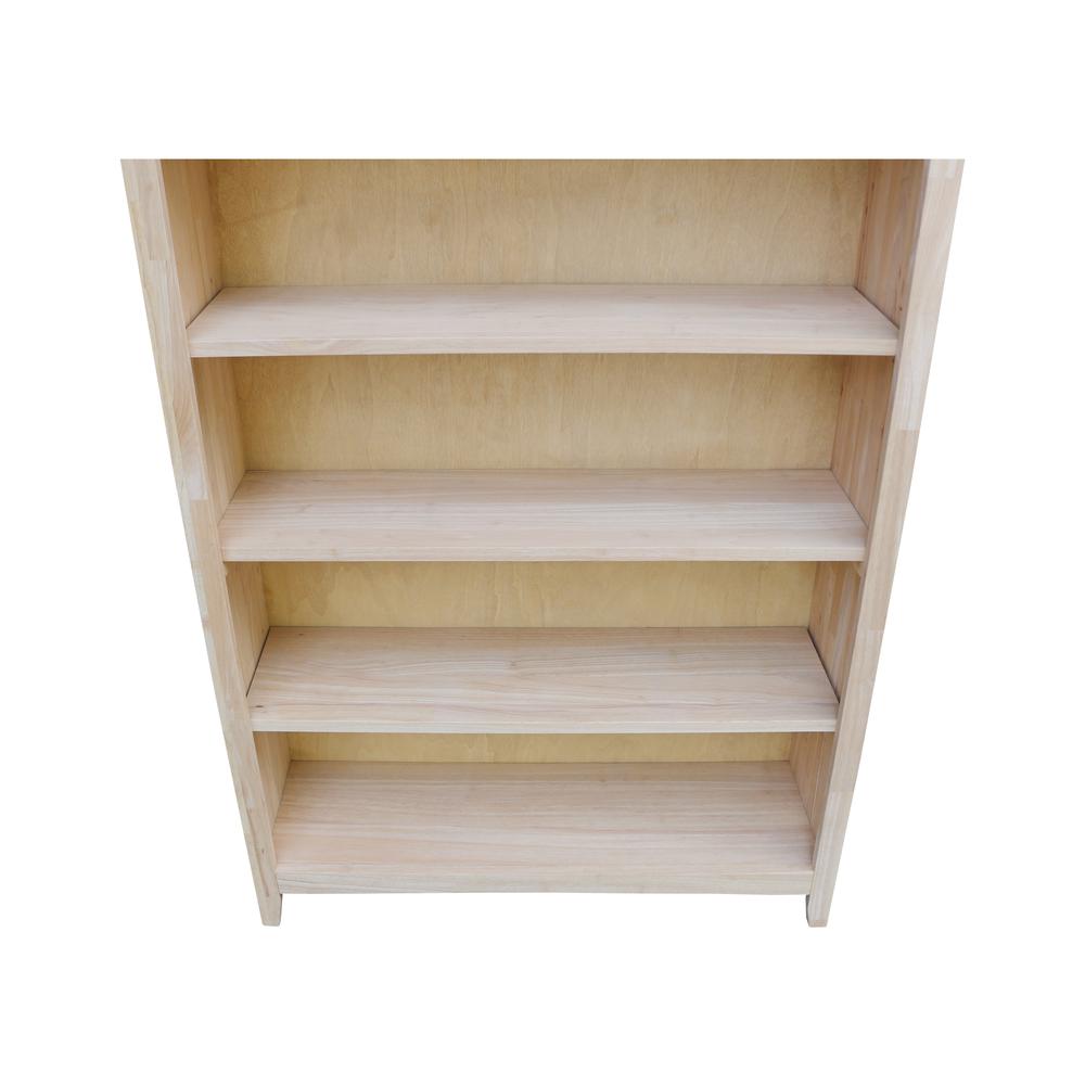 Shaker Bookcase - 72 in H, Unfinished. Picture 5
