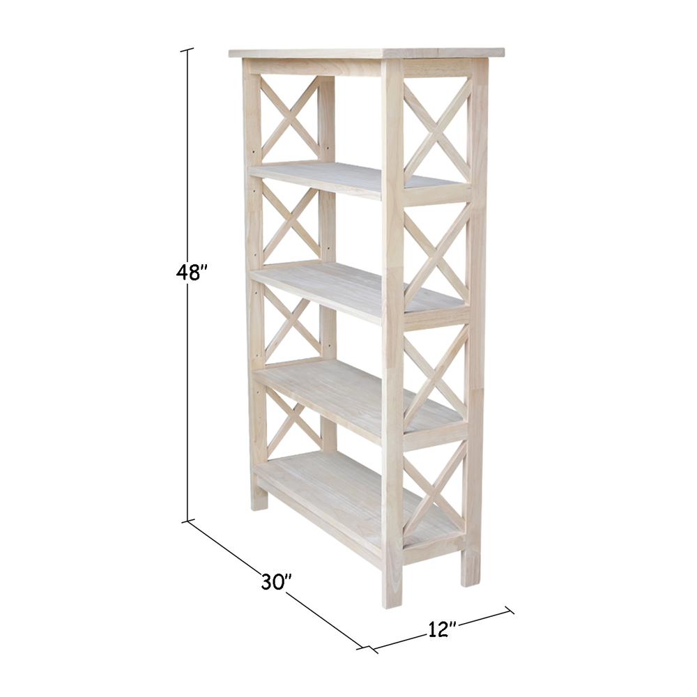 X-Sided Shelf Unit - 4 Tier, Unfinished. Picture 1