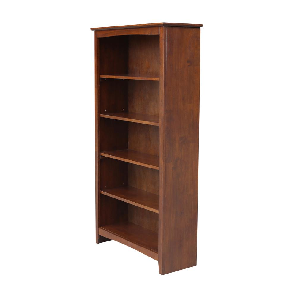 Shaker Bookcase - 60"H, Espresso. Picture 2