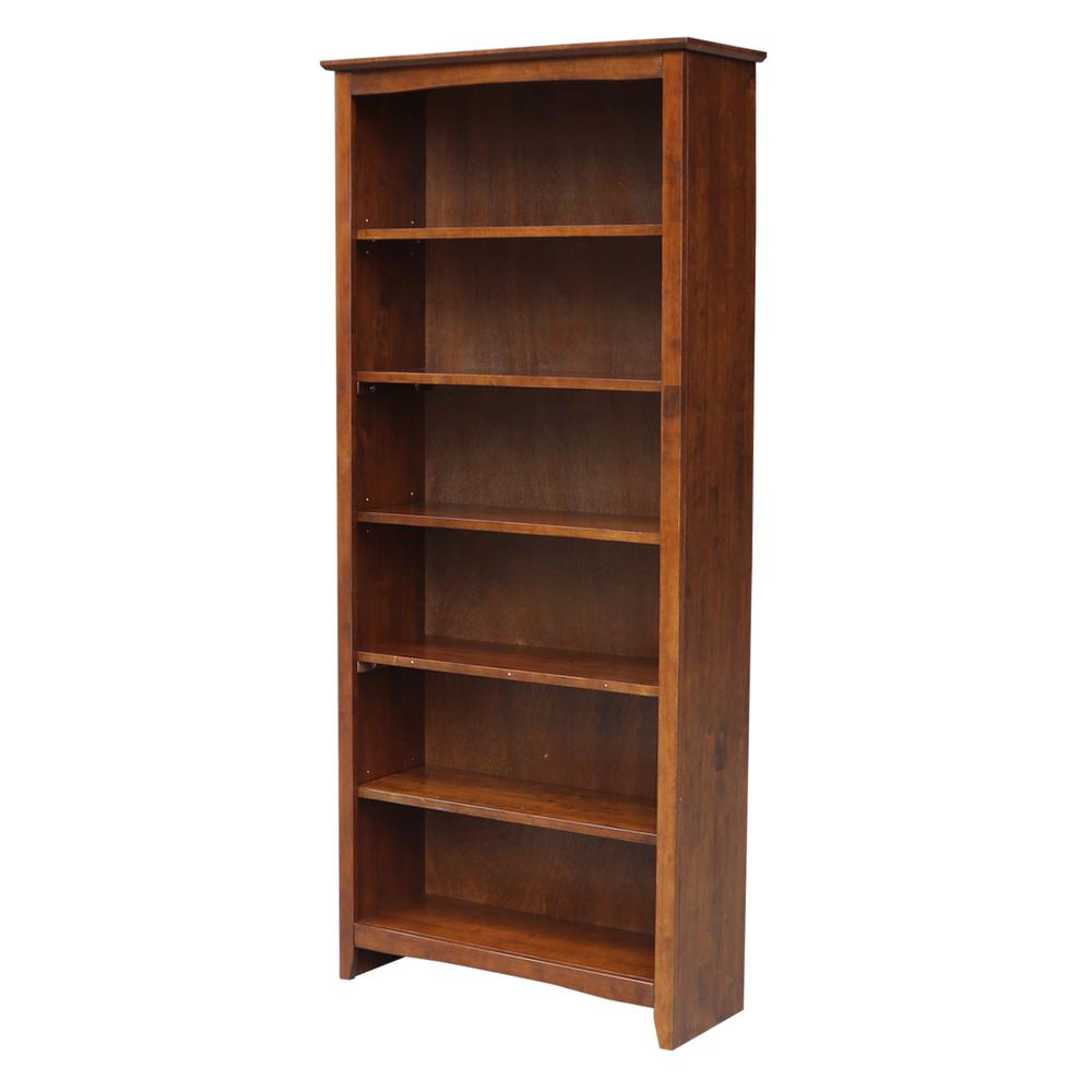 Shaker Bookcase - 72"H, Espresso. Picture 7