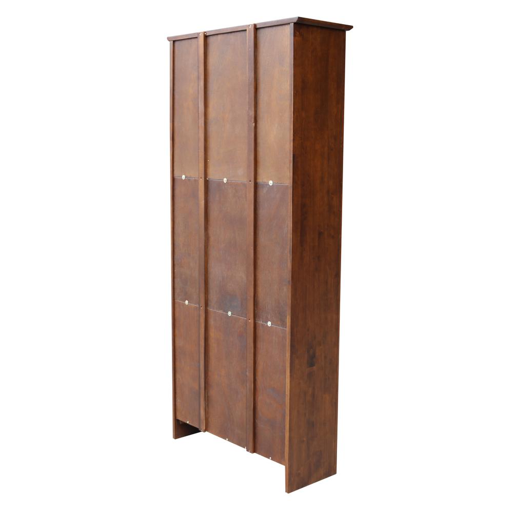Shaker Bookcase - 72"H, Espresso. Picture 1