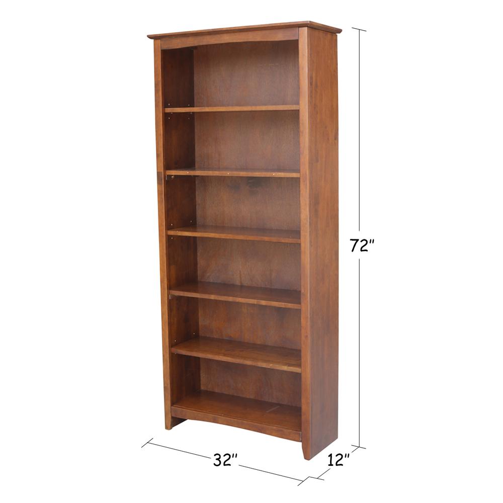 Shaker Bookcase - 72"H, Espresso. Picture 2