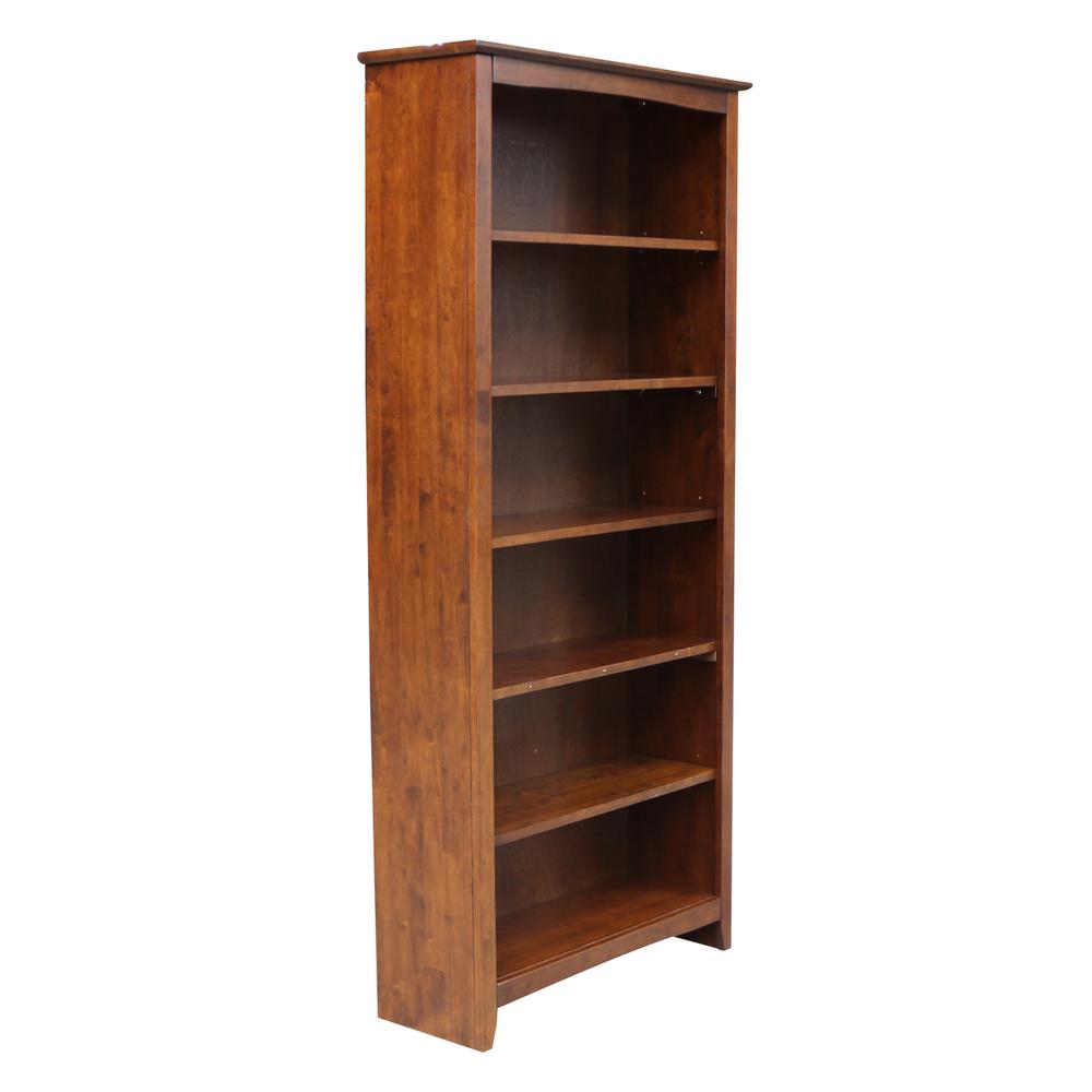 Shaker Bookcase - 72"H, Espresso. Picture 4