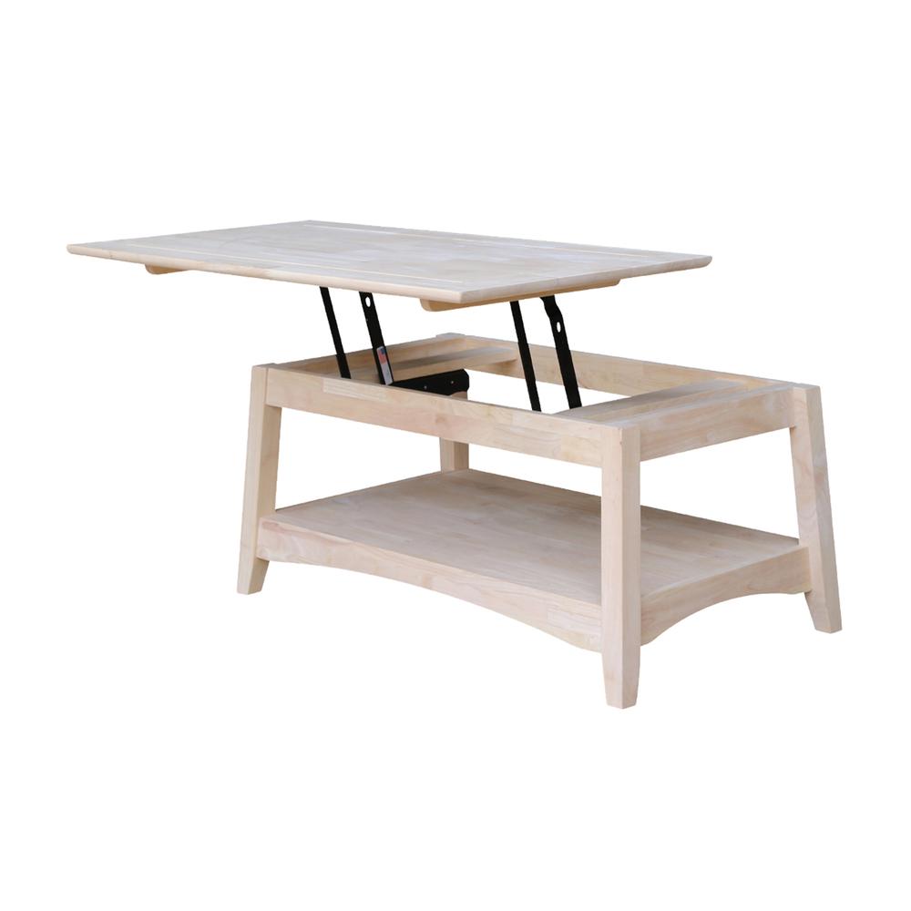 Bombay Tall Coffee Table-Includes Lift Top, Unfinished. Picture 11