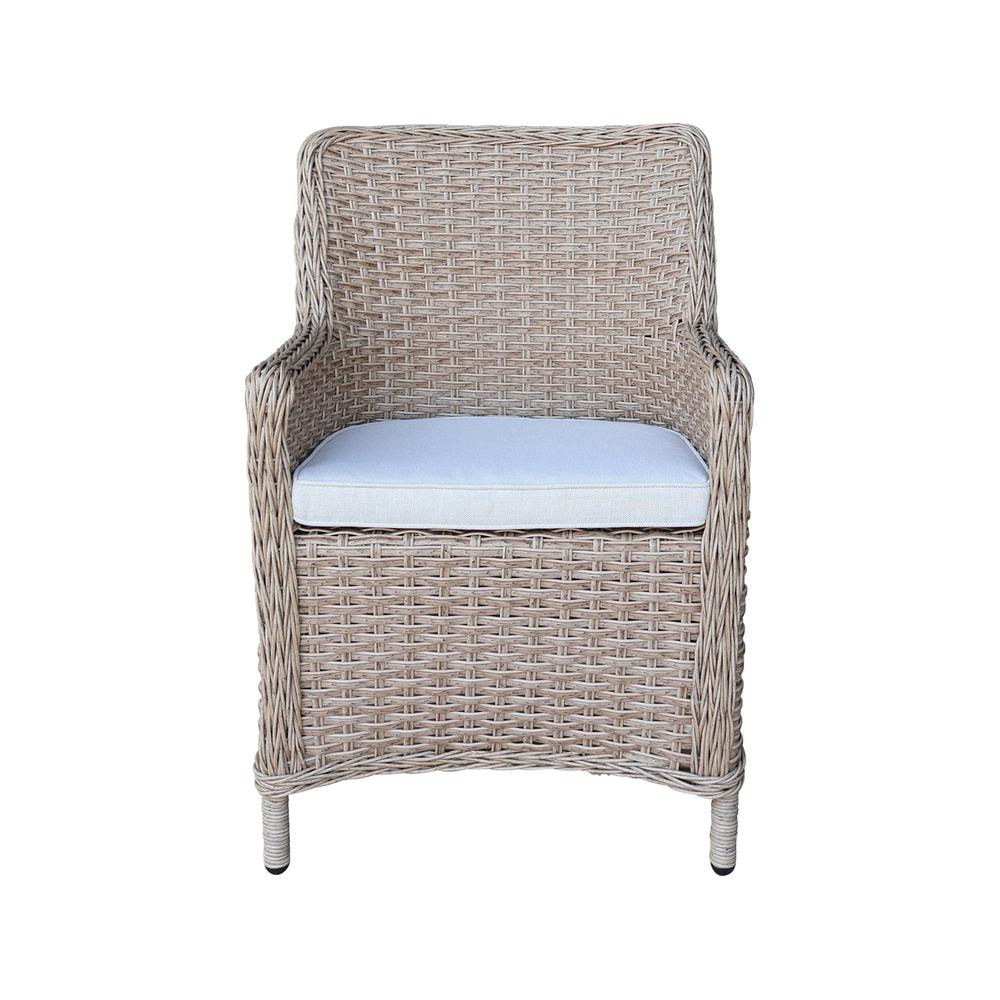 Outdoor Wicker Patio Dining Chair with Cushion. Picture 3