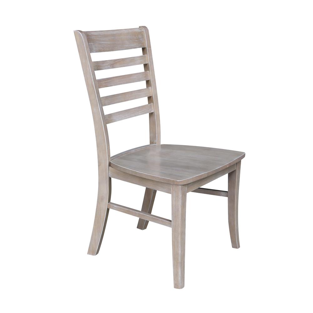 Set of Two Cosmo Chairs, Washed Finish, Washed Gray Taupe. Picture 5