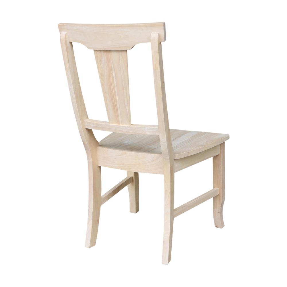 Set of Two Panel Back Chairs, Unfinished. Picture 7