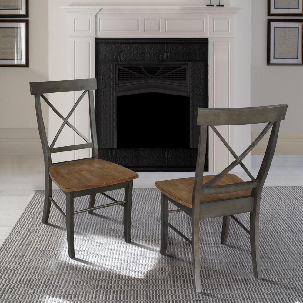 X-Back Chair With Solid Wood Seat  - Set of 2 Chairs. Picture 2