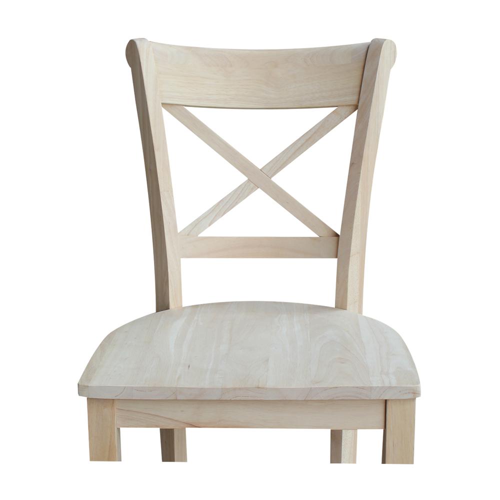 Charlotte Bar height Stool - 30" Seat Height, Unfinished. Picture 7