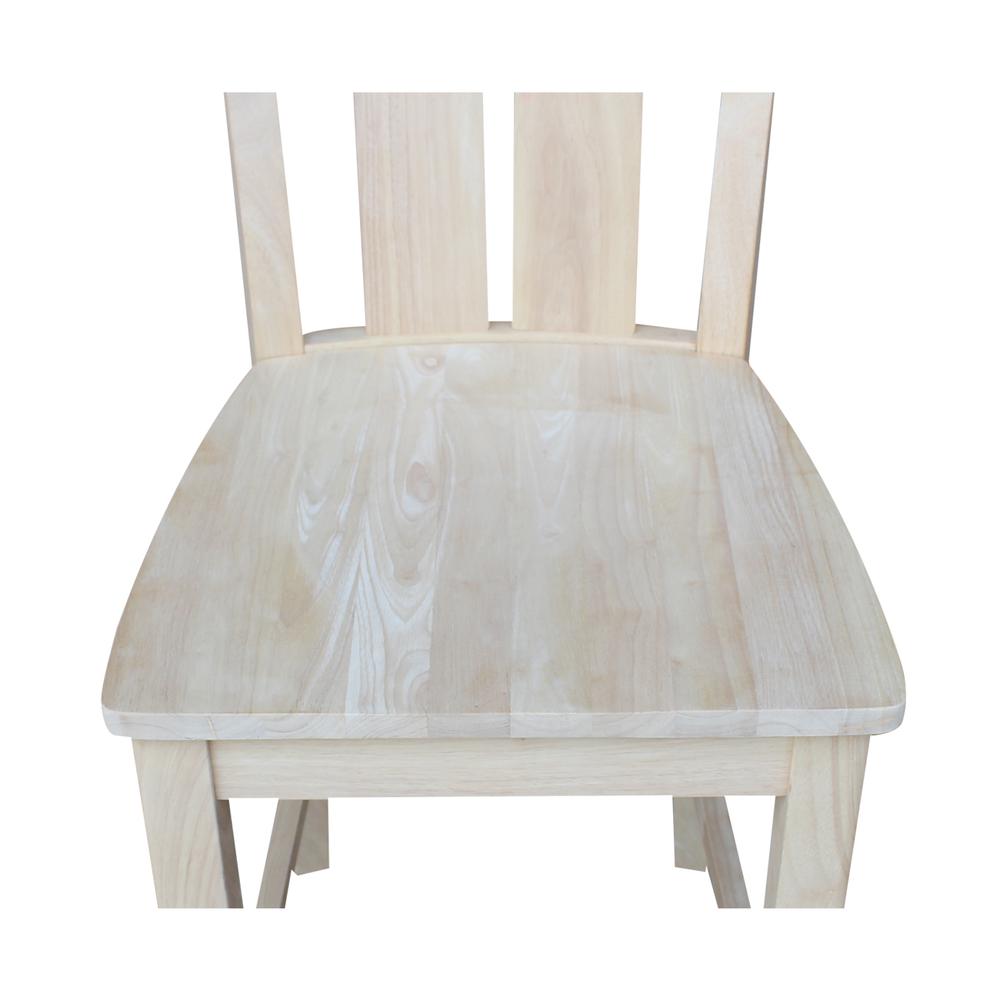 Ava Counter height Stool - 24" Seat Height, Unfinished. Picture 3