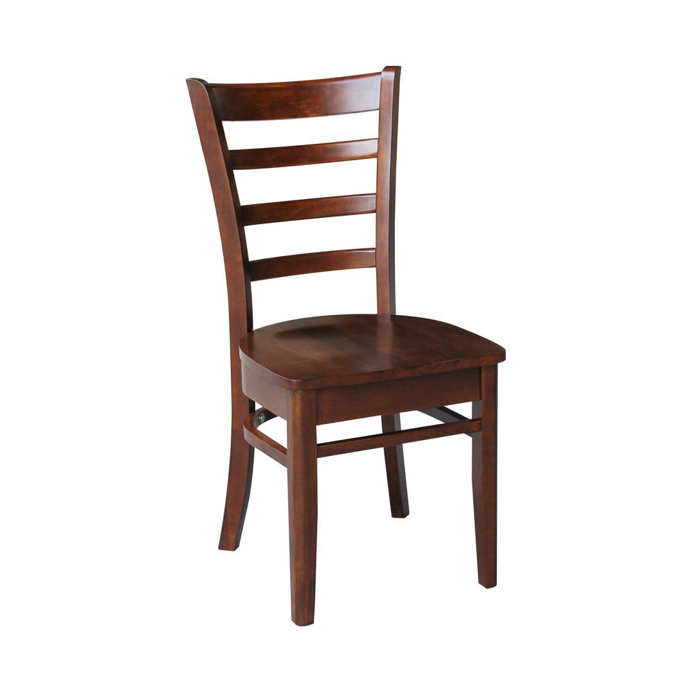 Set of Two Emily Side Chairs, Espresso. Picture 7