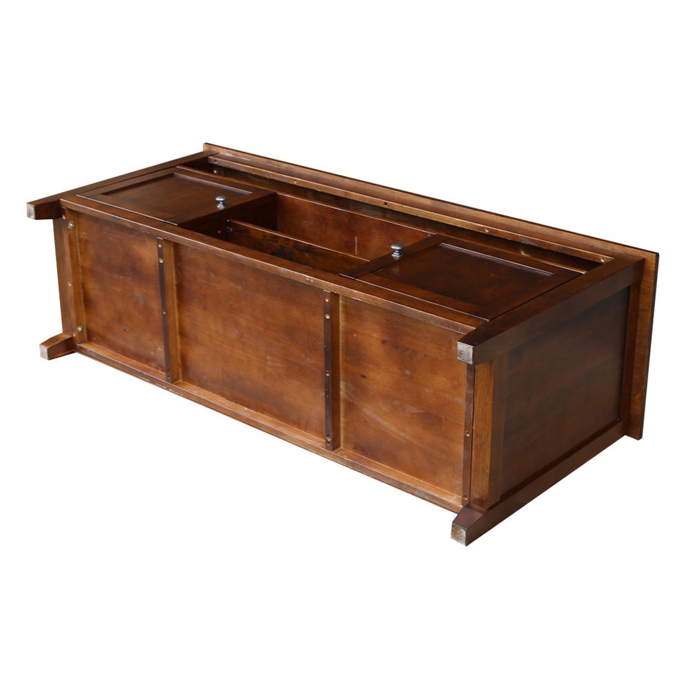 Entertainment / TV Stand - With 2 Doors, Espresso. Picture 4