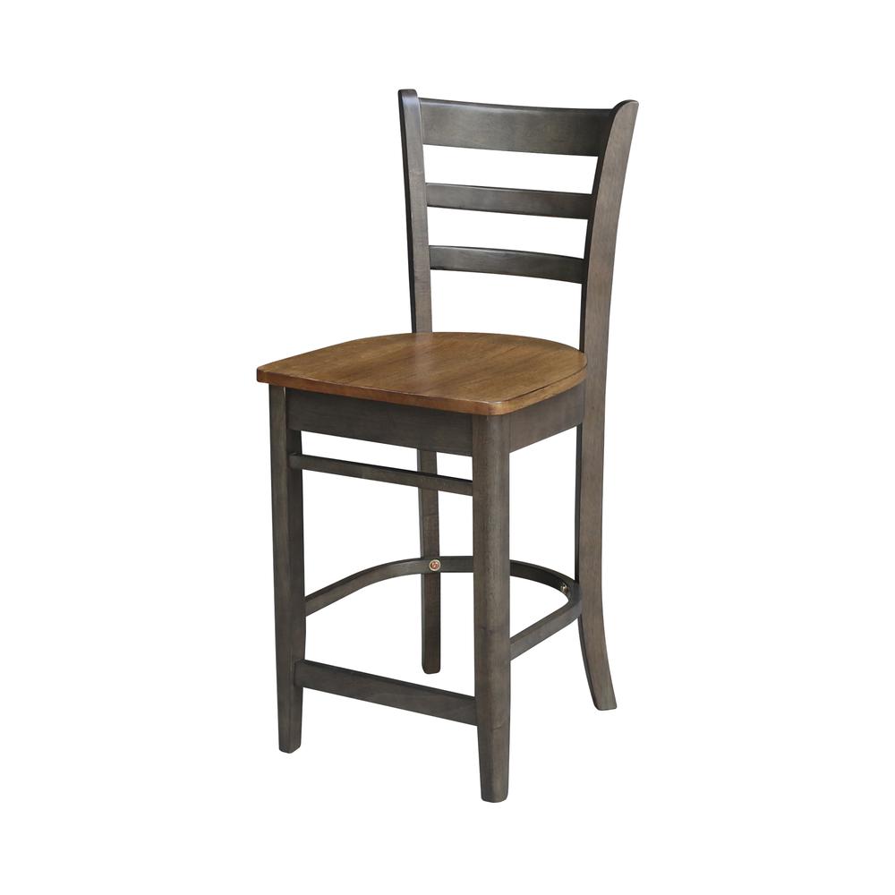 30" Round Pedestal Gathering Height Table With 2 Emily Counter Height Stools. Picture 4