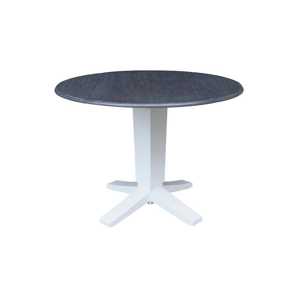 42" Round Drop Leaf Table with Two Dining Chairs. Picture 2