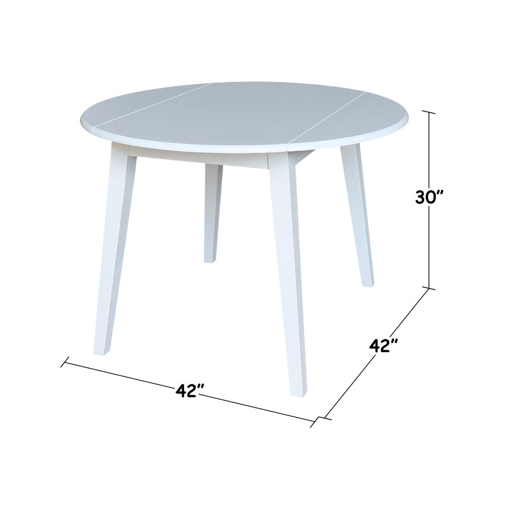 42" Round Dual Drop Leaf Table. Picture 4