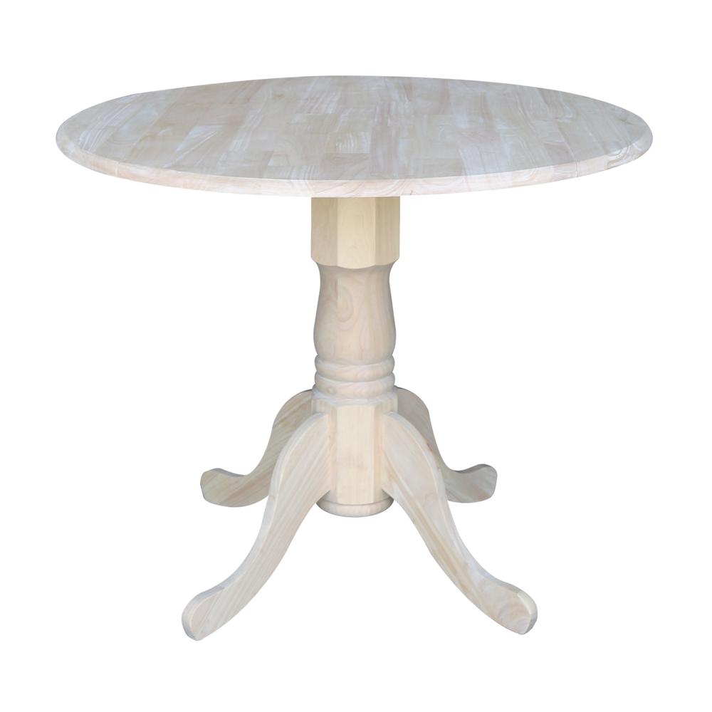 Dual Drop Leaf Table - 36", Unfinished. Picture 8