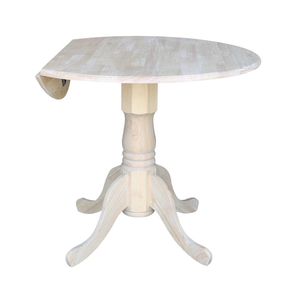 Dual Drop Leaf Table - 36", Unfinished. Picture 1