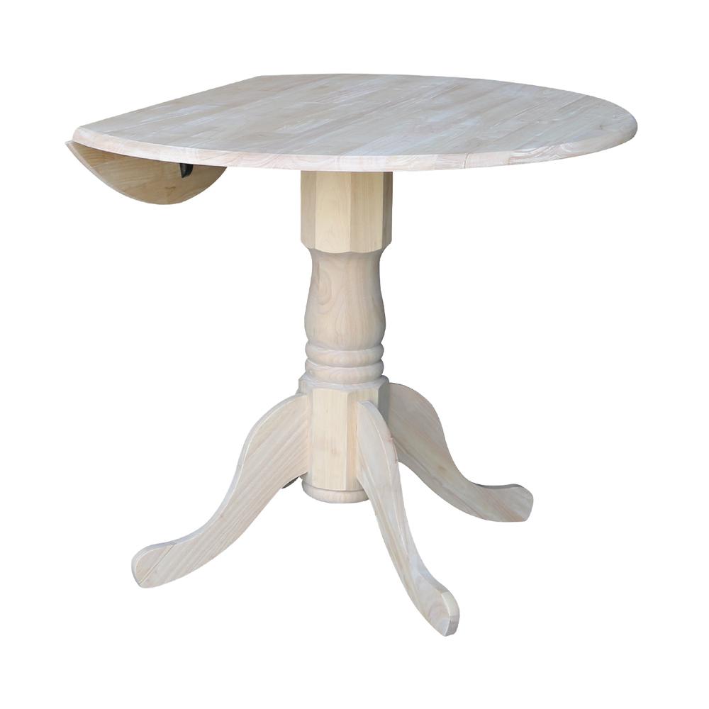 Dual Drop Leaf Table - 36", Unfinished. Picture 2
