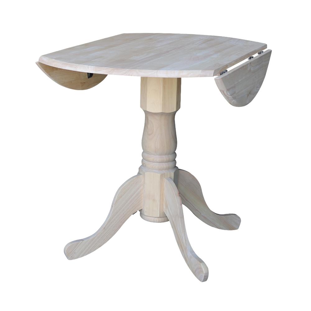 Dual Drop Leaf Table - 36", Unfinished. Picture 3