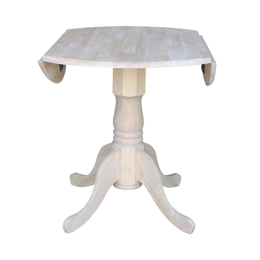 Dual Drop Leaf Table - 36", Unfinished. Picture 5