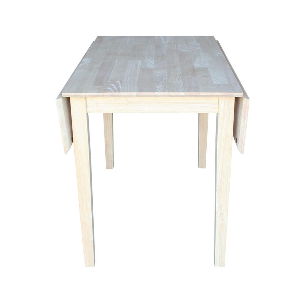 Dual Drop Leaf Dining Table - Square, Unfinished. Picture 2