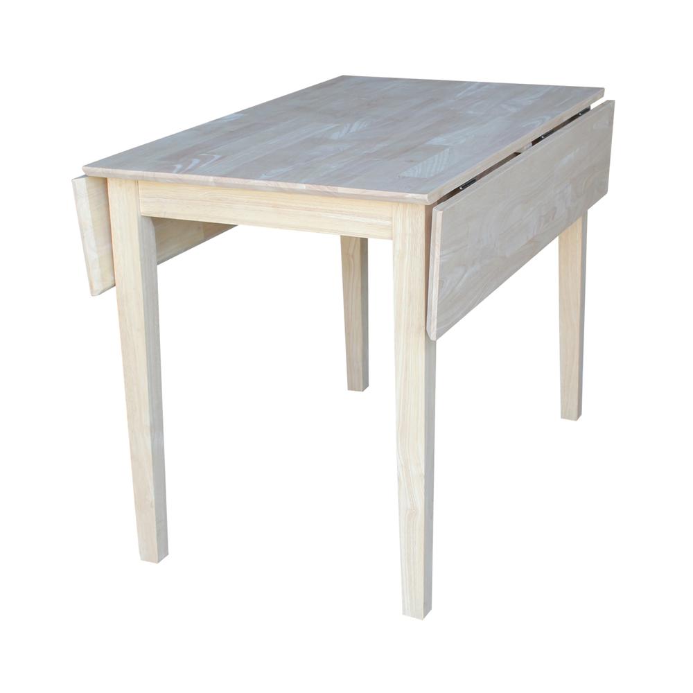 Dual Drop Leaf Dining Table - Square, Unfinished. Picture 6