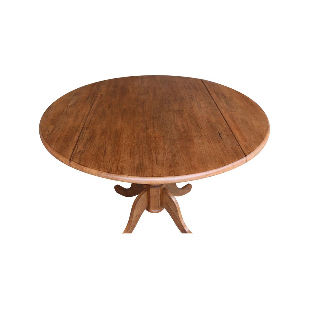 42" Round Dual Drop Leaf Pedestal Table. Picture 10