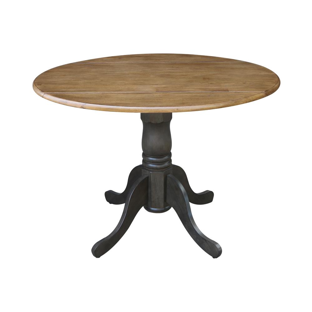 42" Round Dual Drop Leaf Pedestal Table. Picture 2