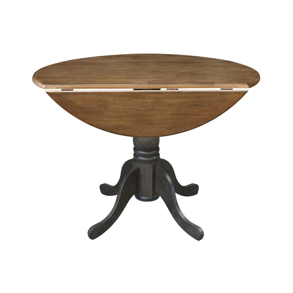 42" Round Dual Drop Leaf Pedestal Table. Picture 6