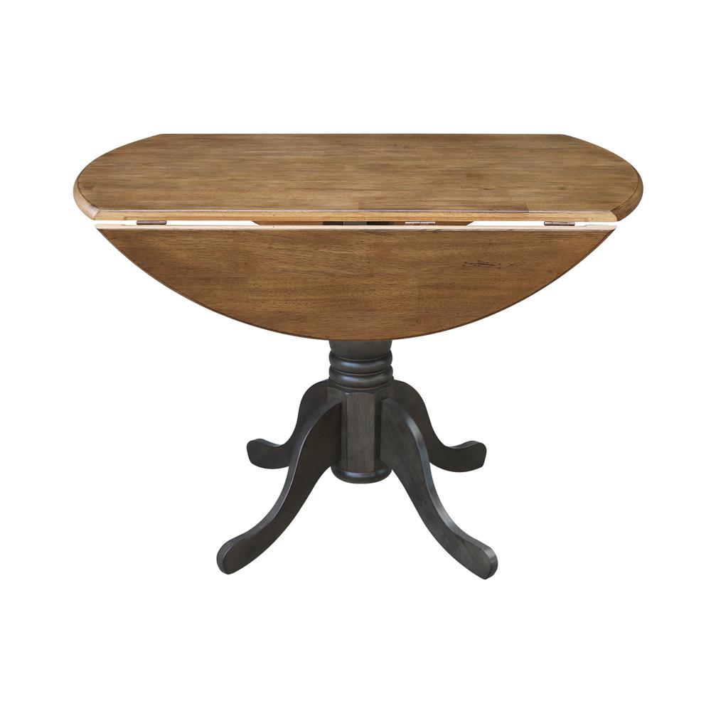 42" Round Dual Drop Leaf Pedestal Table. Picture 7