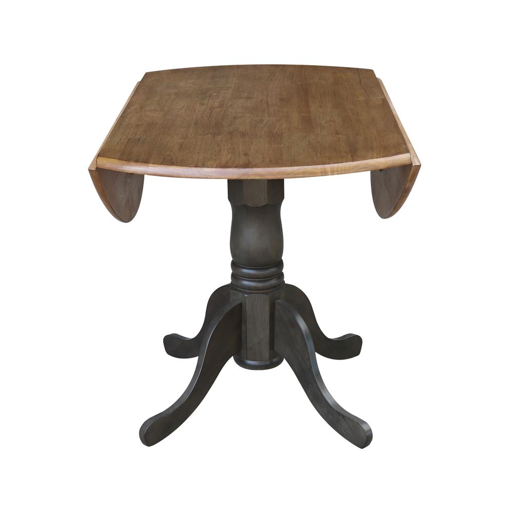 42" Round Dual Drop Leaf Pedestal Table. Picture 5