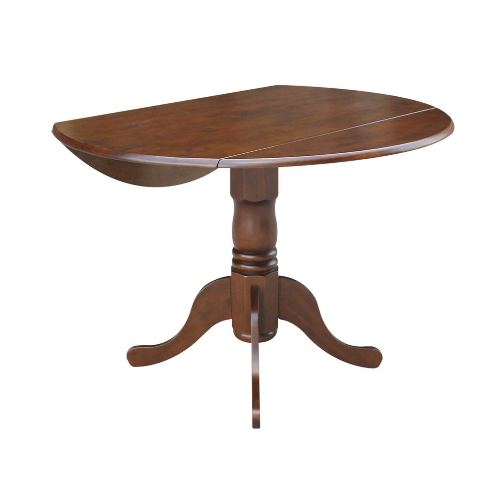42" Round Dual Drop Leaf Pedestal Table. Picture 3