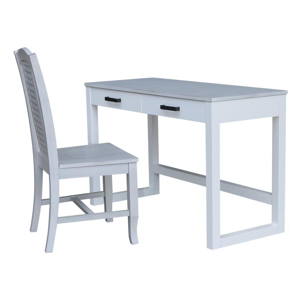 Carson Desk with Two Drawers and Chair. Picture 1