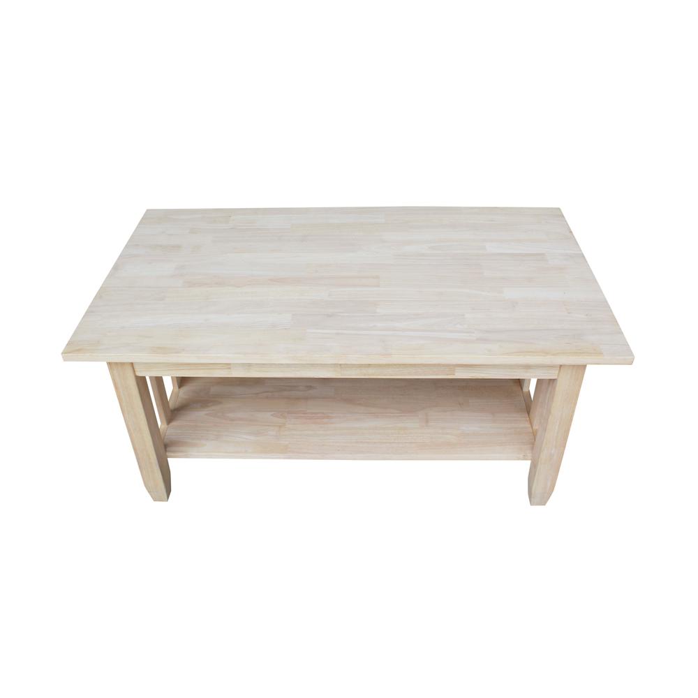Mission Tall Coffee Table , Unfinished. Picture 2