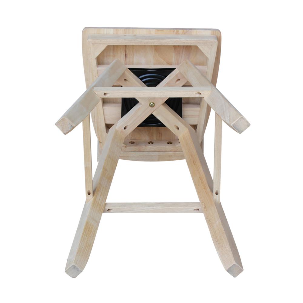 Ava Bar height Stool - With Swivel And Auto Return - 30" Seat Height , Unfinished. Picture 2