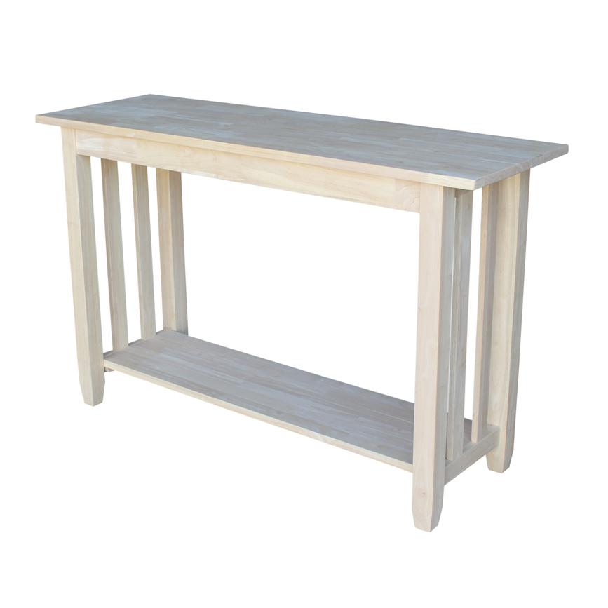 Mission Console Or Sofa Table, Unfinished. Picture 1