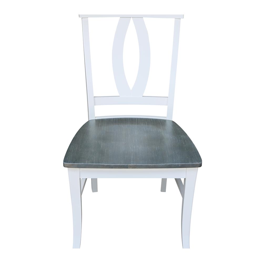 Set of Two Cosmo Verona Chairs, White/Heather gray. Picture 9
