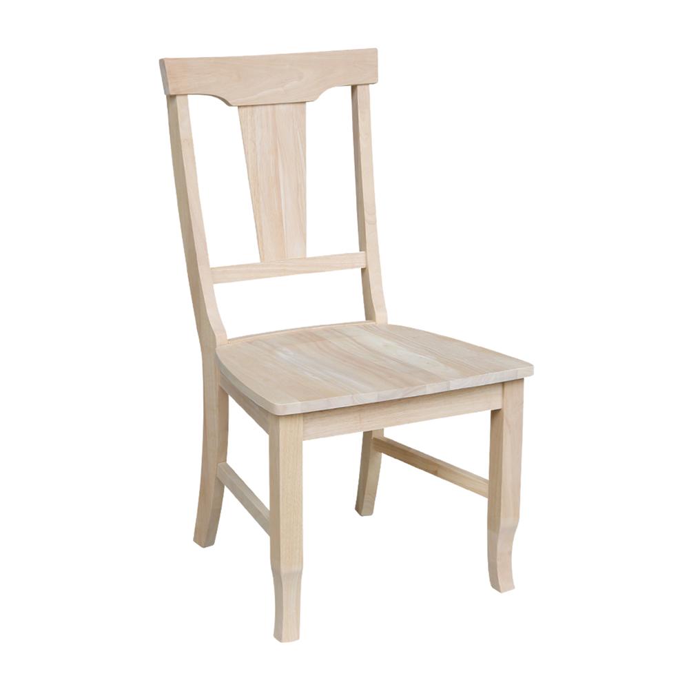 Set of Two Panel Back Chairs, Unfinished. Picture 9