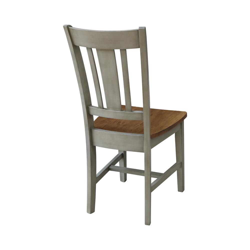 San Remo Splatback Chair, Hickory/Stone. Picture 8