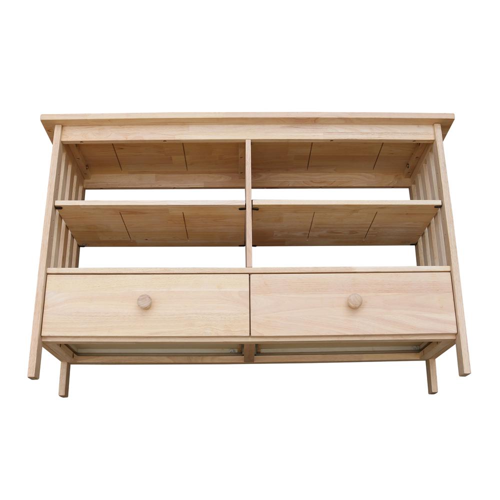 Mission Entertainment/ TV Stand, Unfinished. Picture 8
