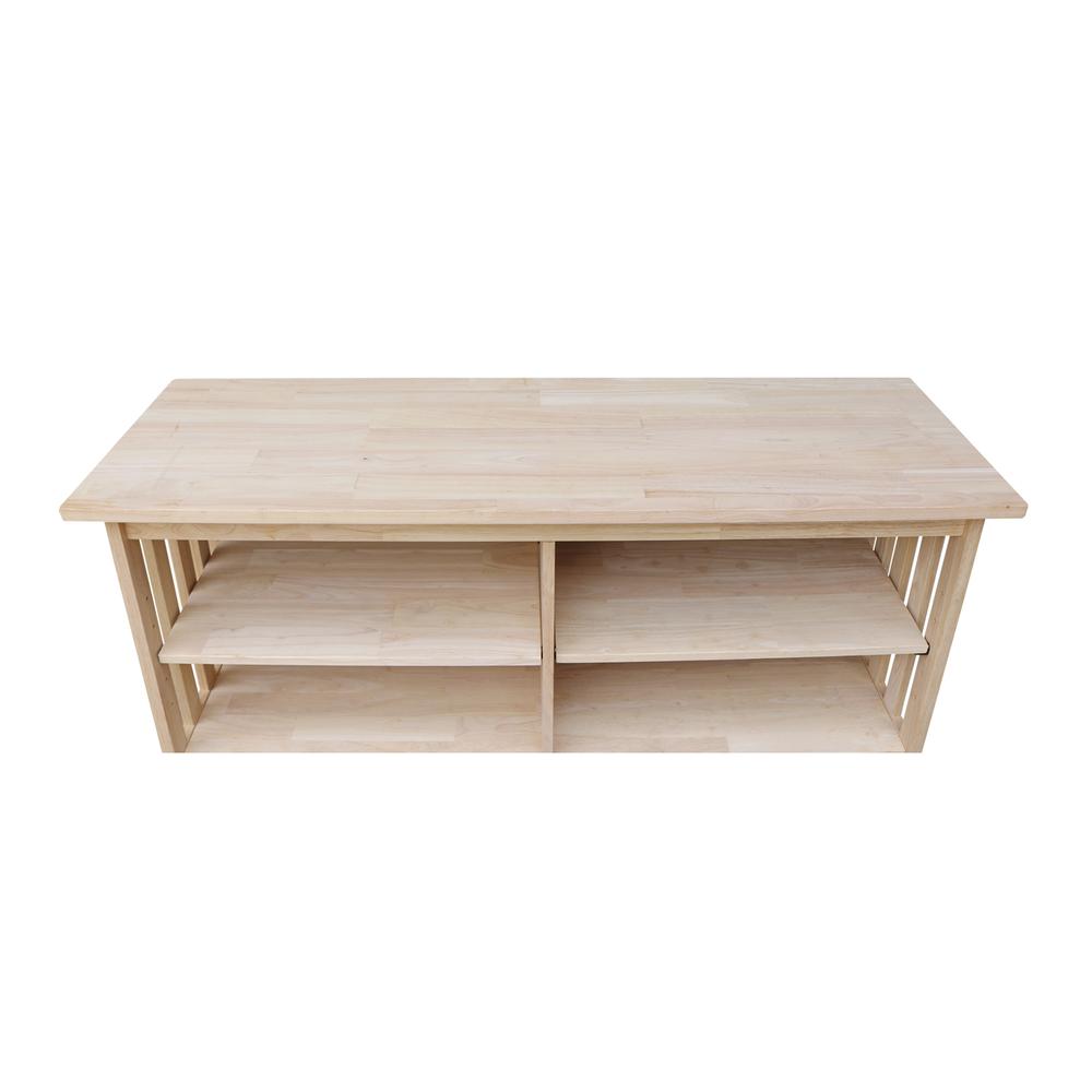 Mission Entertainment/ TV Stand, Unfinished. Picture 9