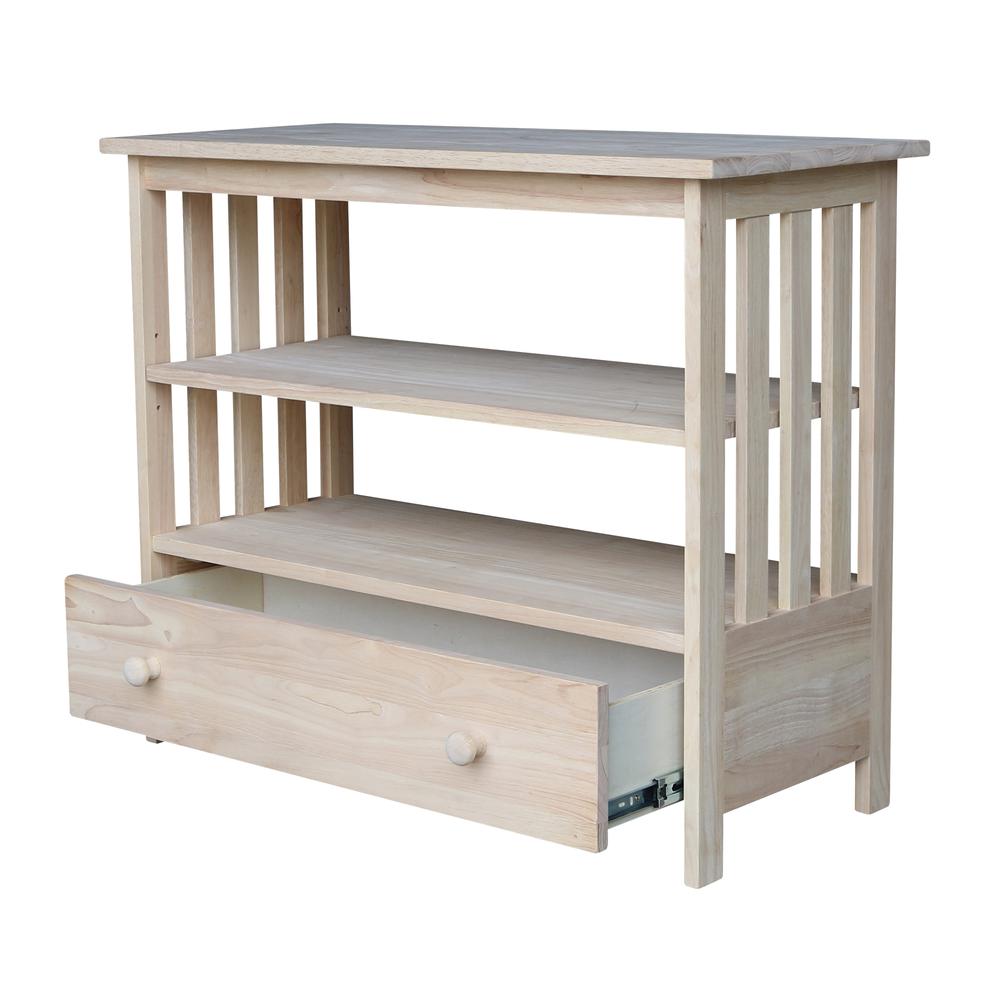 Mission Entertainment / TV Stand - 36", Unfinished. Picture 5